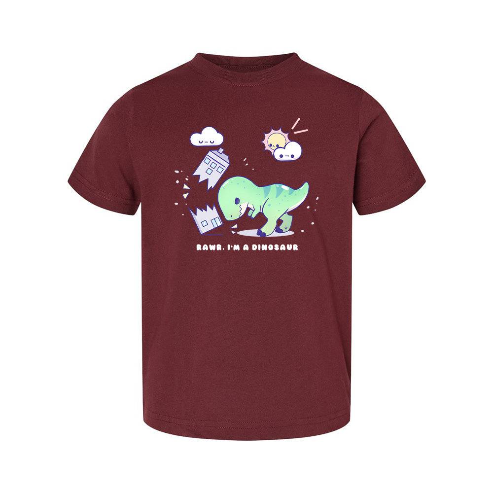 Dino Maroon Toddler T-shirt