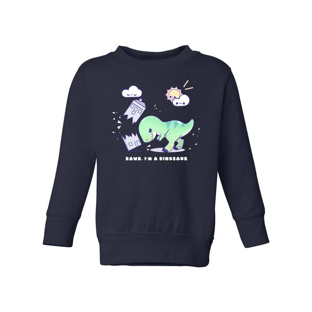 Navy Dino Toddler Crewneck Sweatshirt