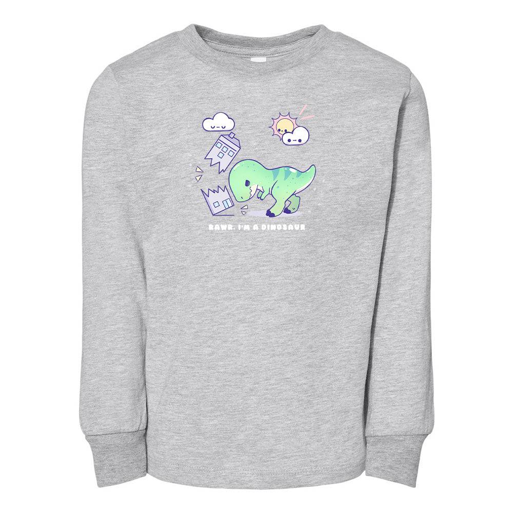 Sports Gray Dino Toddler Longsleeve Sweatshirt