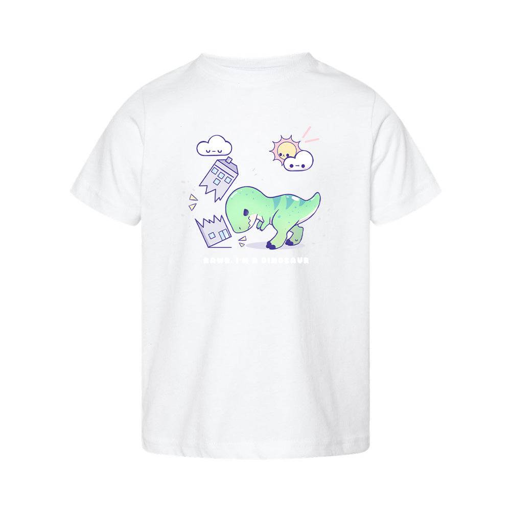 Dino White Toddler T-shirt