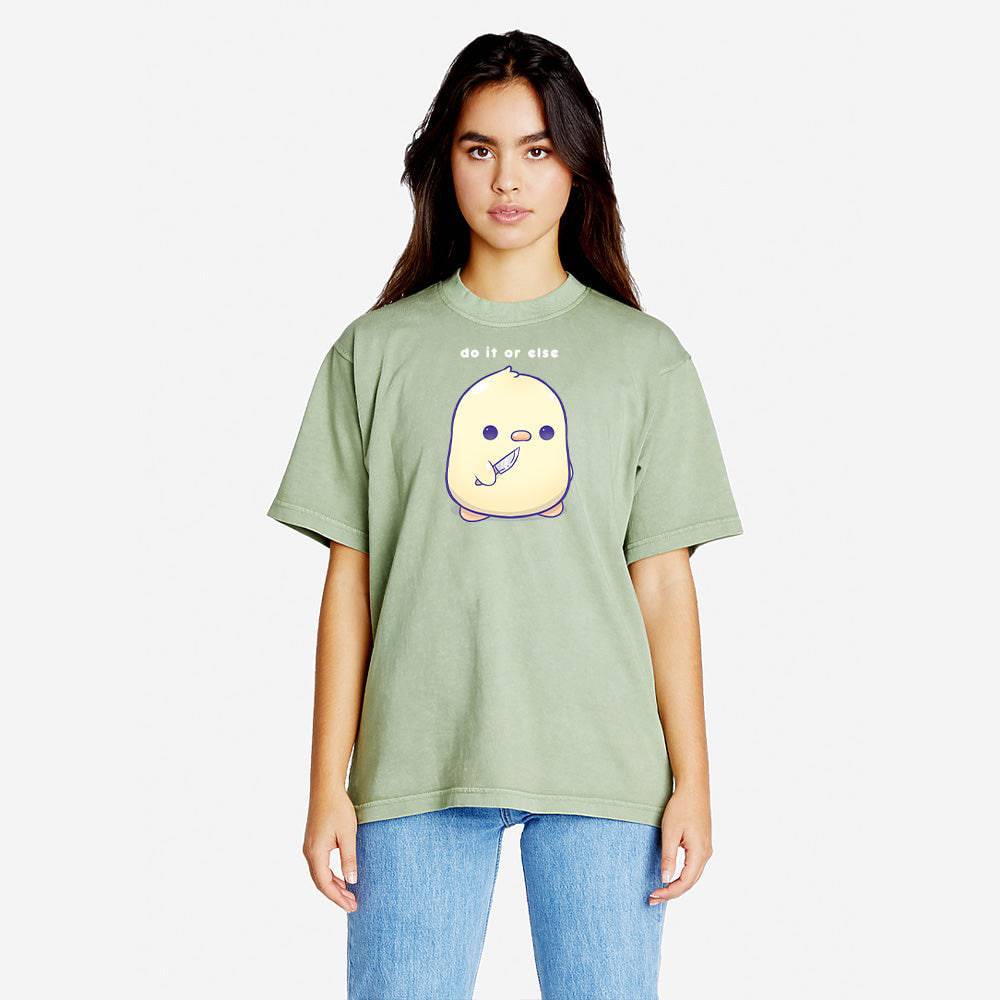 Oil Green DuckKnife Oversized Boxy Streetwear Tee