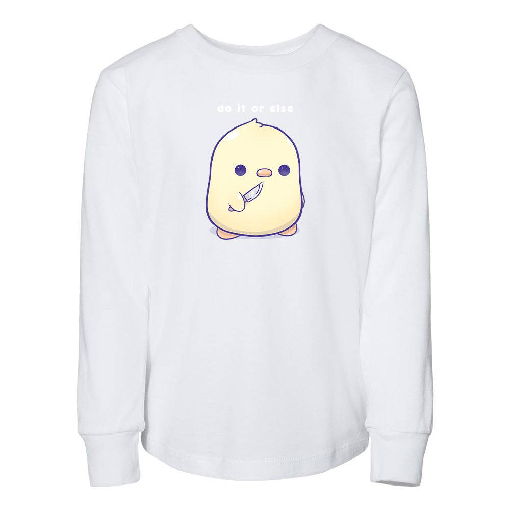 White DuckKnife Toddler Longsleeve Sweatshirt