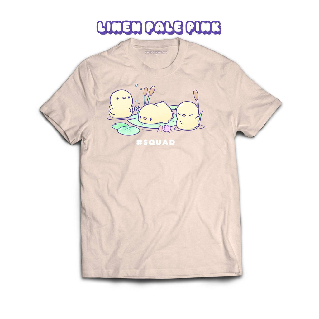 Duckies T-shirt, Linen Pale Pink 100% Ringspun Cotton T-shirt