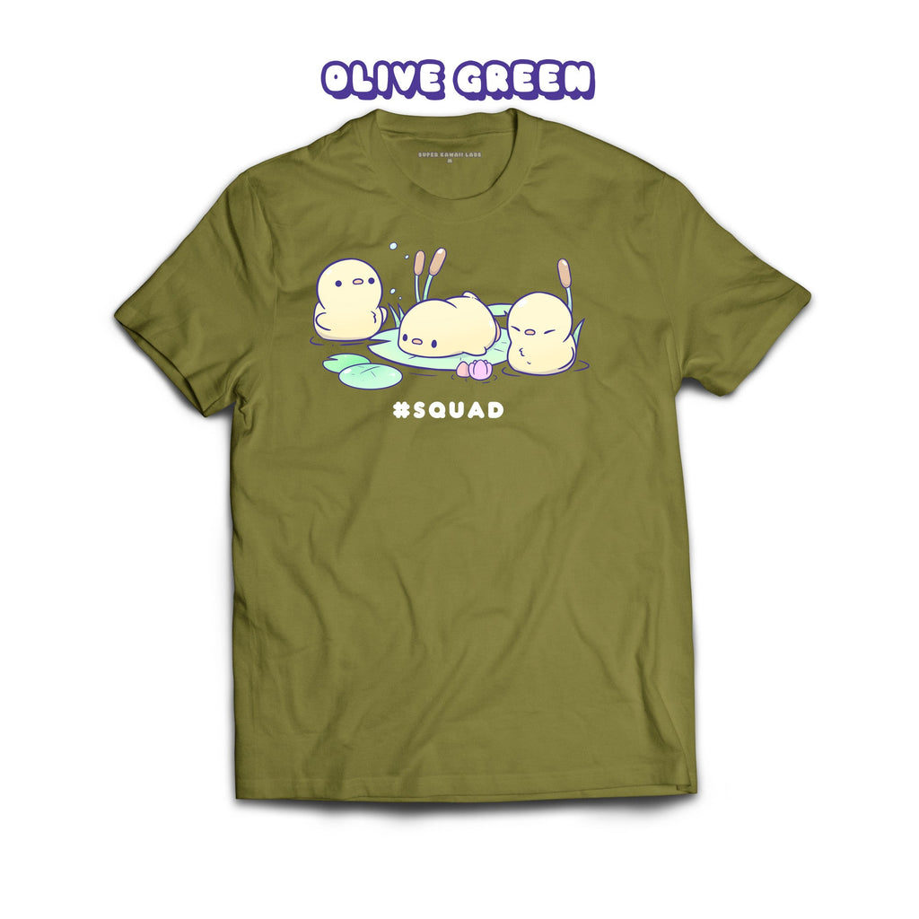 Duckies T-shirt, Olive Green 100% Ringspun Cotton T-shirt