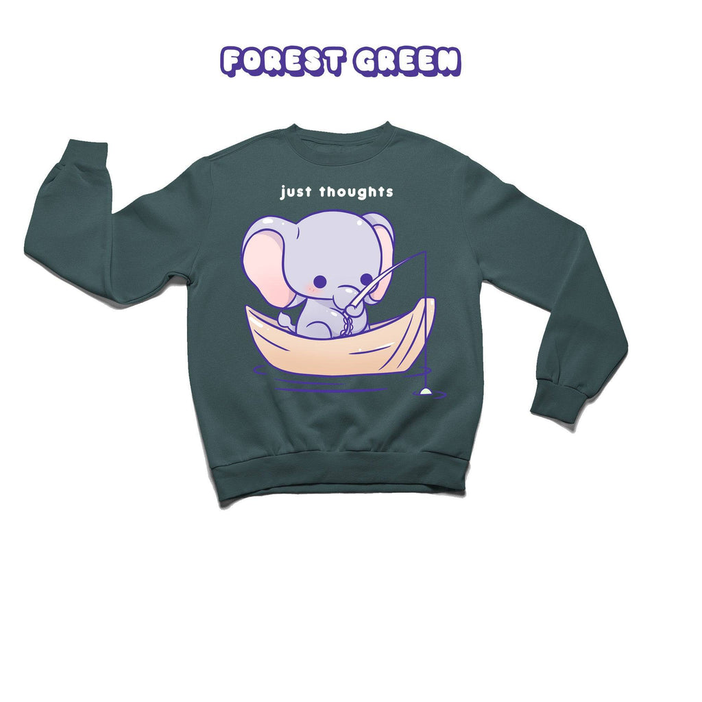 Elephant Forest Green Crewneck Sweatshirt