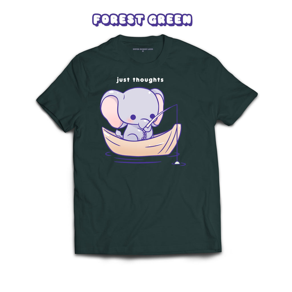 Elephant T-shirt, Forest Green 100% Ringspun Cotton T-shirt