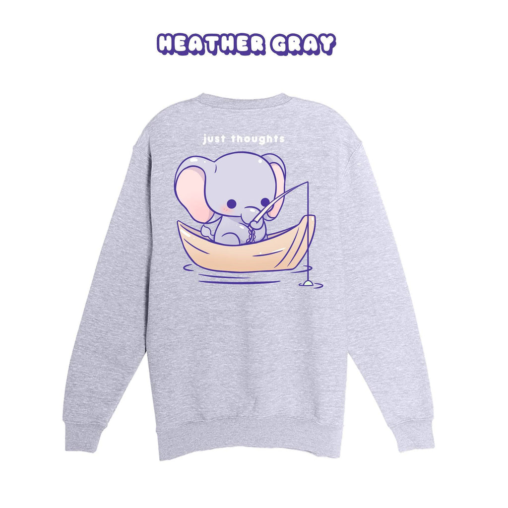 Elephant Heather Gray Crewneck Sweatshirt