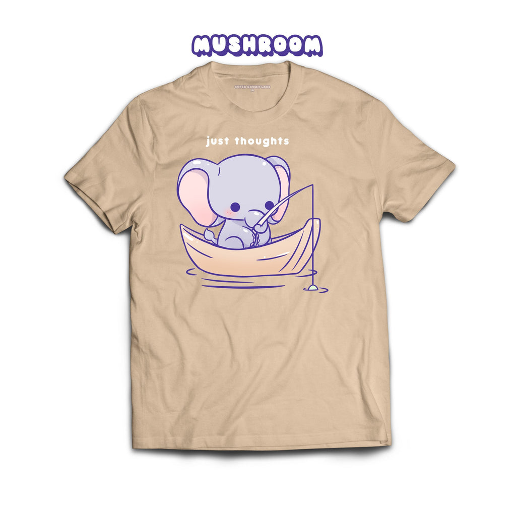 Elephant T-shirt, Mushroom 100% Ringspun Cotton T-shirt