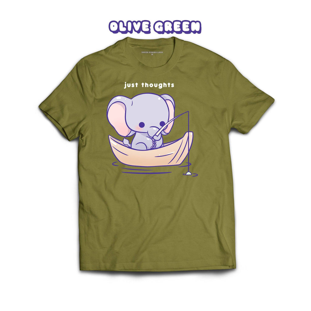 Elephant T-shirt, Olive Green 100% Ringspun Cotton T-shirt