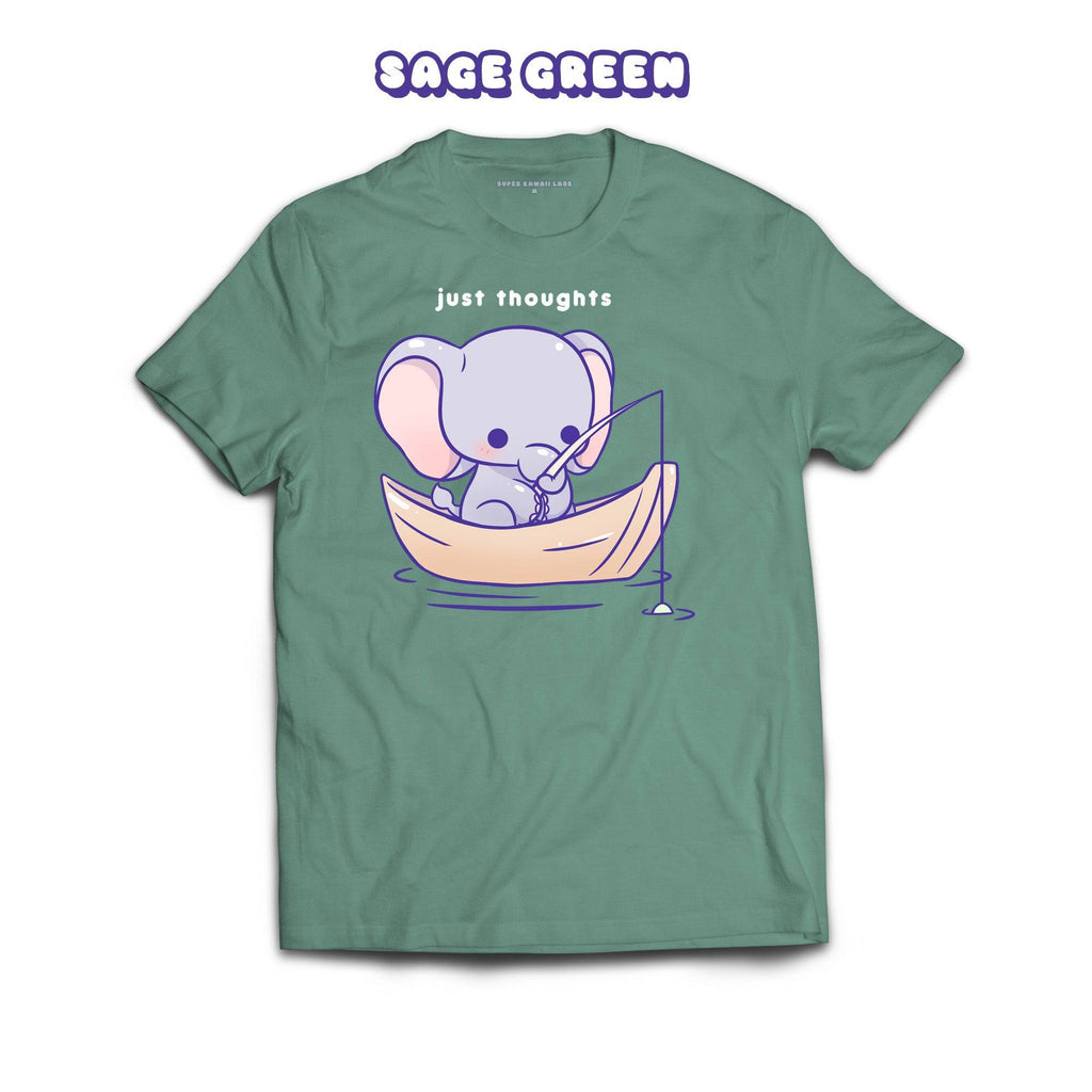 Elephant T-shirt, Sage 100% Ringspun Cotton T-shirt