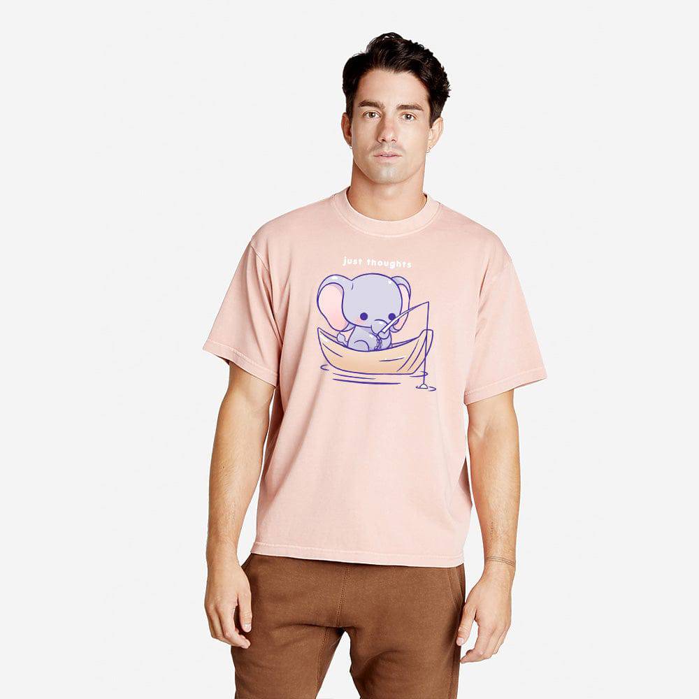 Salmon Elephant Oversized Boxy Streetwear Tee