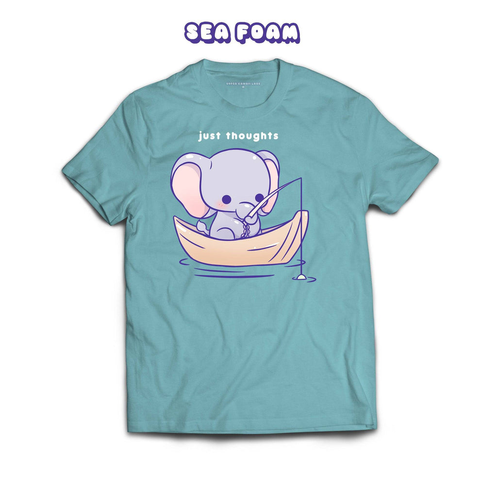Elephant T-shirt, Sea Foam 100% Ringspun Cotton T-shirt