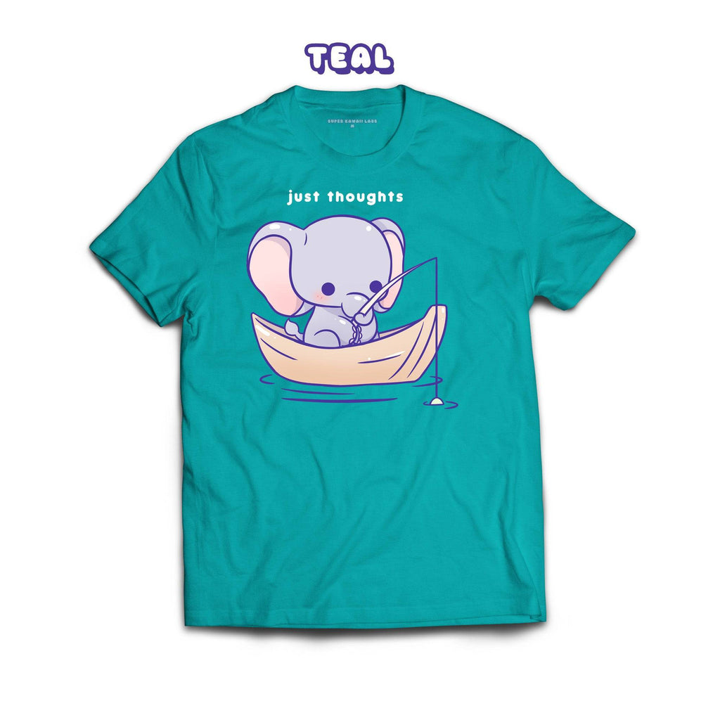 Elephant T-shirt, Teal 100% Ringspun Cotton T-shirt