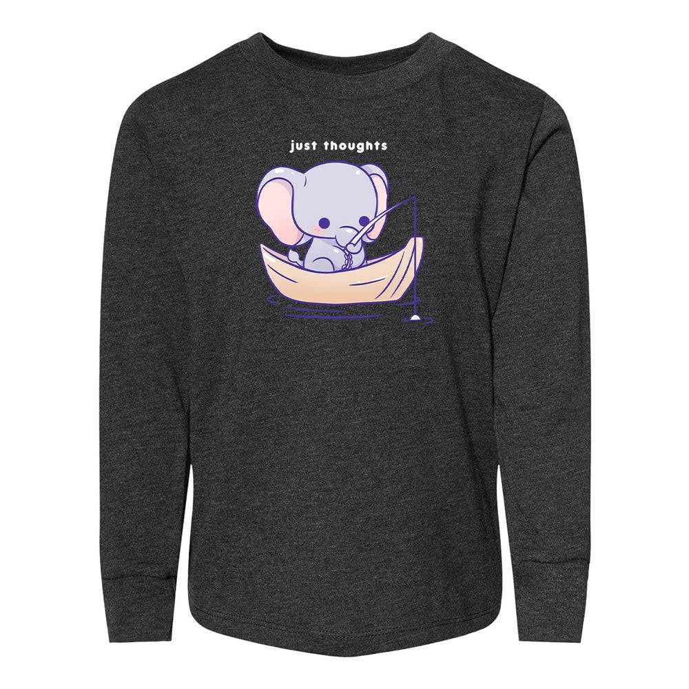 Heather Gray Elephant Toddler Longsleeve Sweatshirt