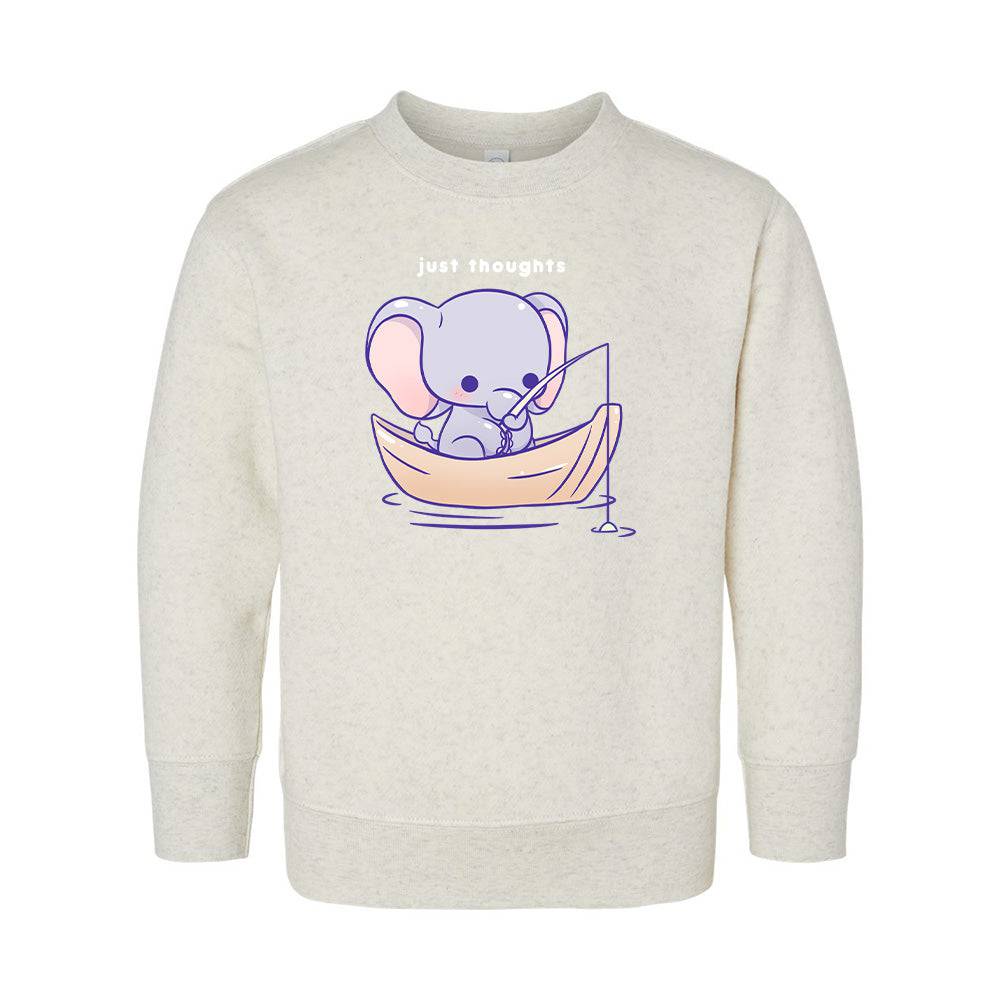 Natural Elephant Toddler Crewneck Sweatshirt
