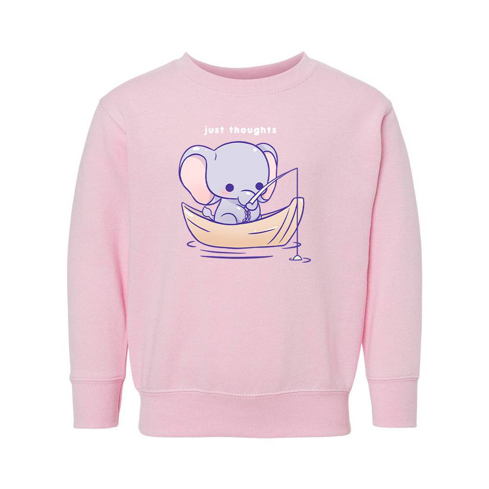 Pink Elephant Toddler Crewneck Sweatshirt