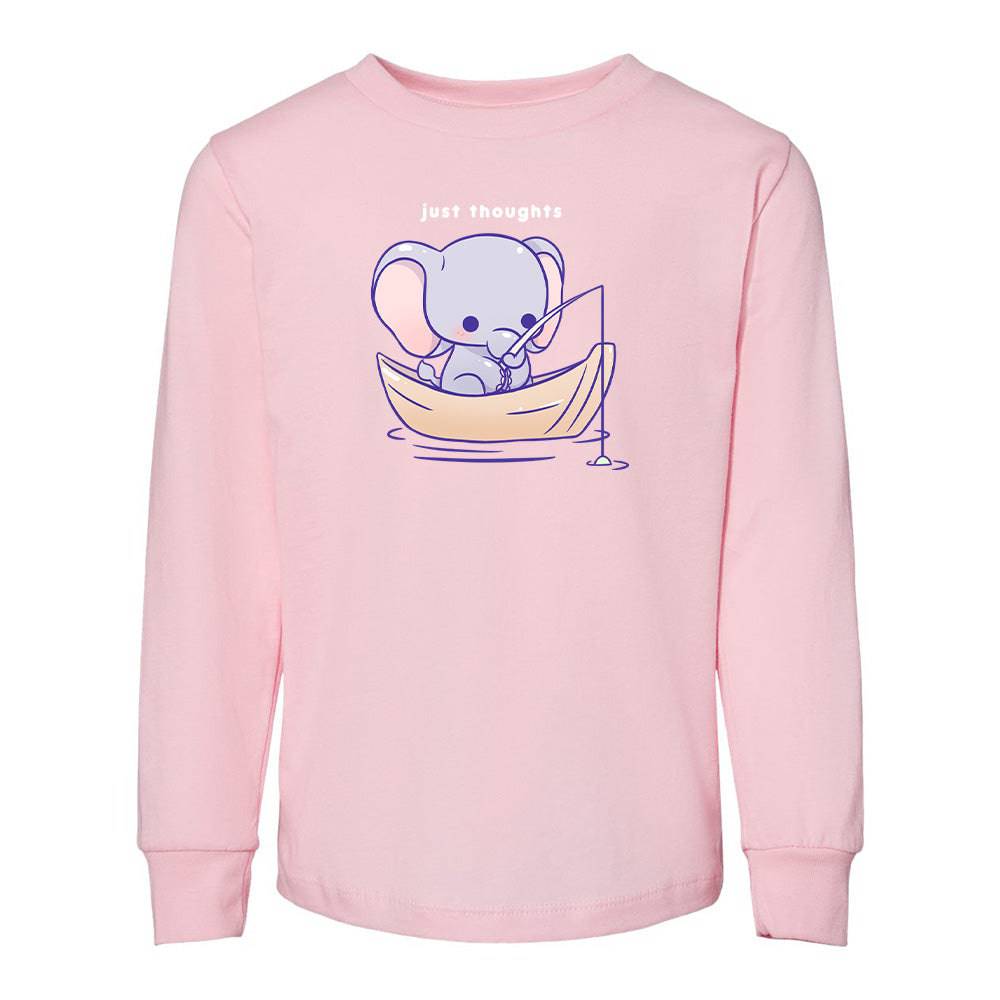 Pink Elephant Toddler Longsleeve Sweatshirt
