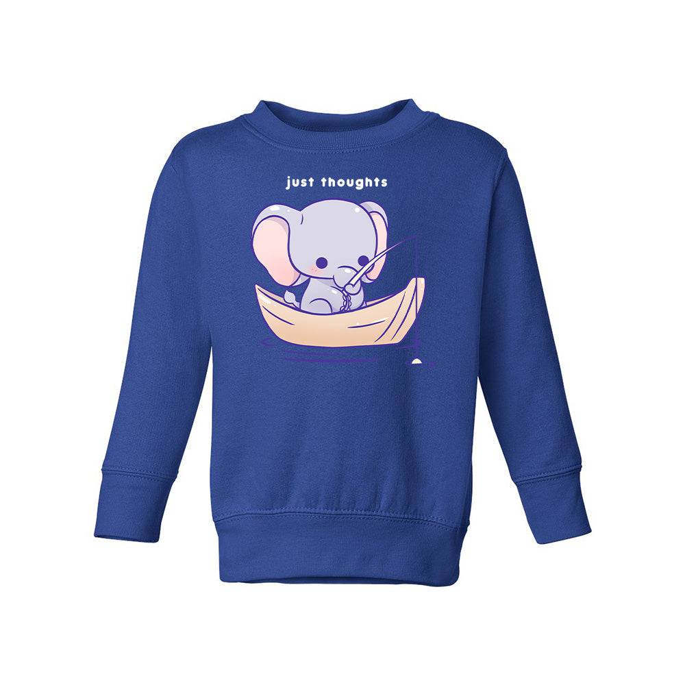 Royal Blue Elephant Toddler Crewneck Sweatshirt
