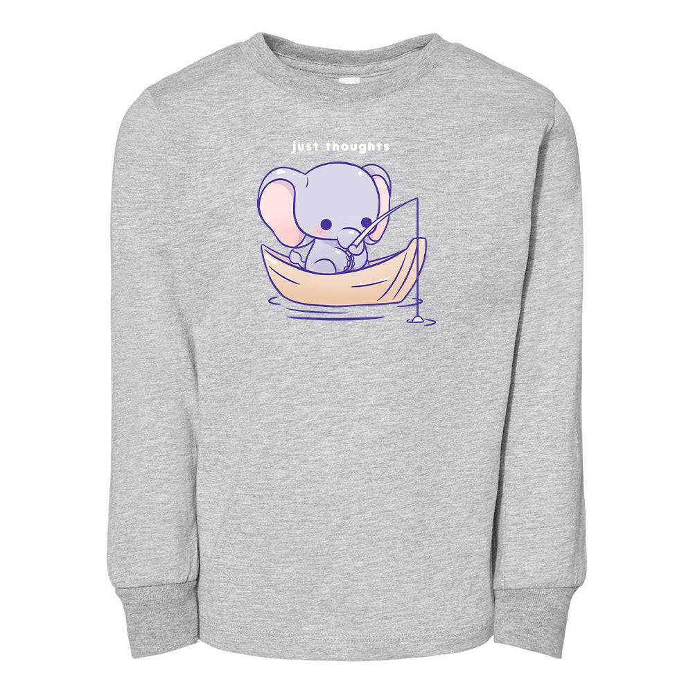 Sports Gray Elephant Toddler Longsleeve Sweatshirt