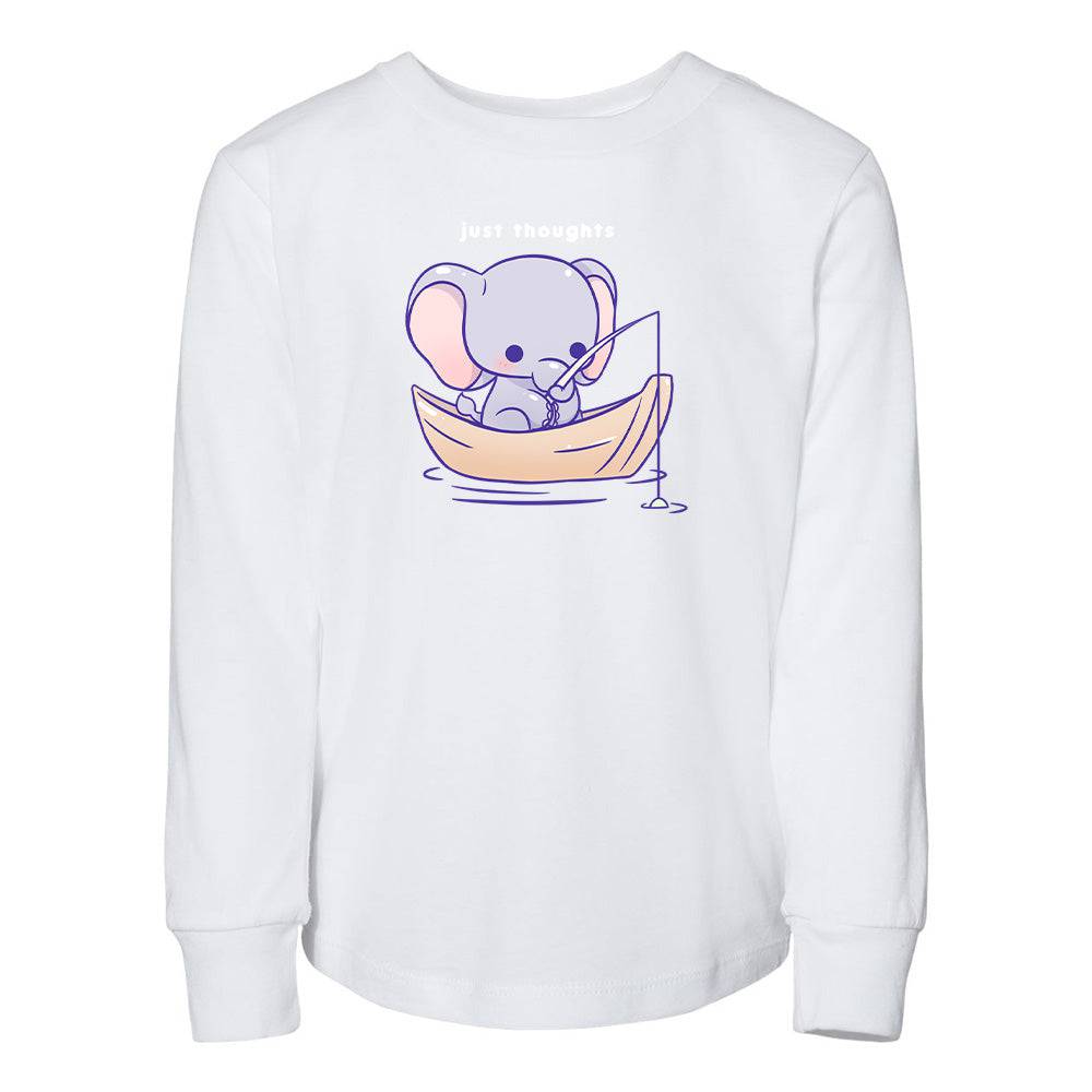 White Elephant Toddler Longsleeve Sweatshirt