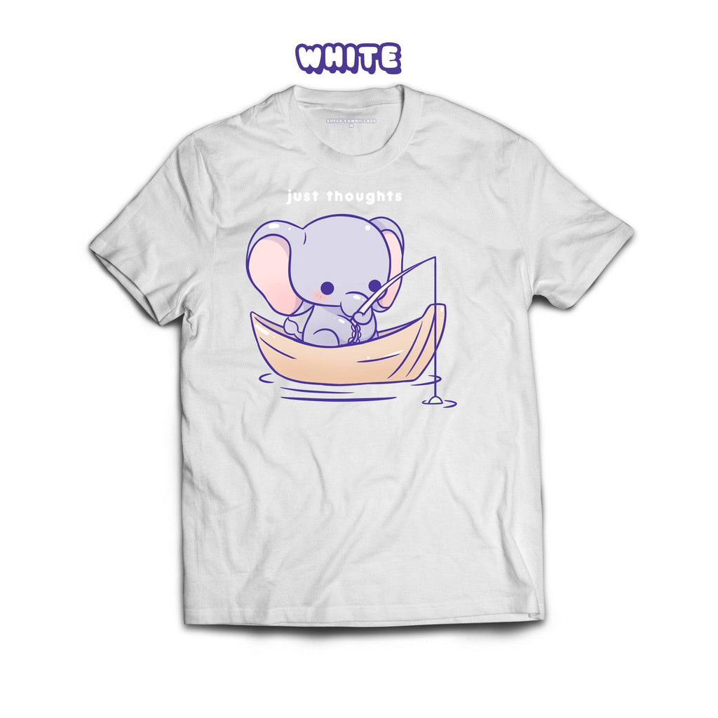 Elephant T-shirt, White 100% Ringspun Cotton T-shirt