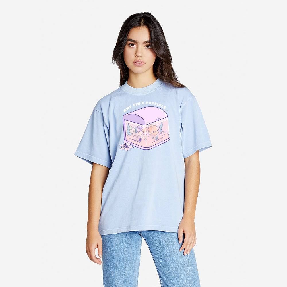 Grape Ice FishTank Oversized Boxy Streetwear Tee