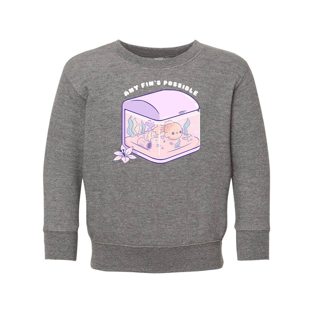 Heather Gray FishTank Toddler Crewneck Sweatshirt