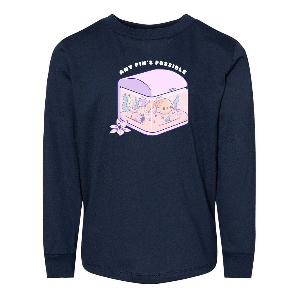 Navy FishTank Toddler Longsleeve Sweatshirt