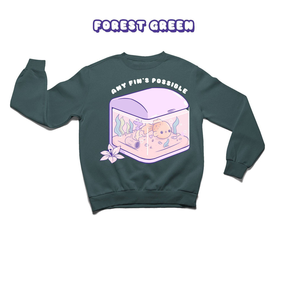 Fish Tank Crewneck Premium Sweater - Super Kawaii Labs