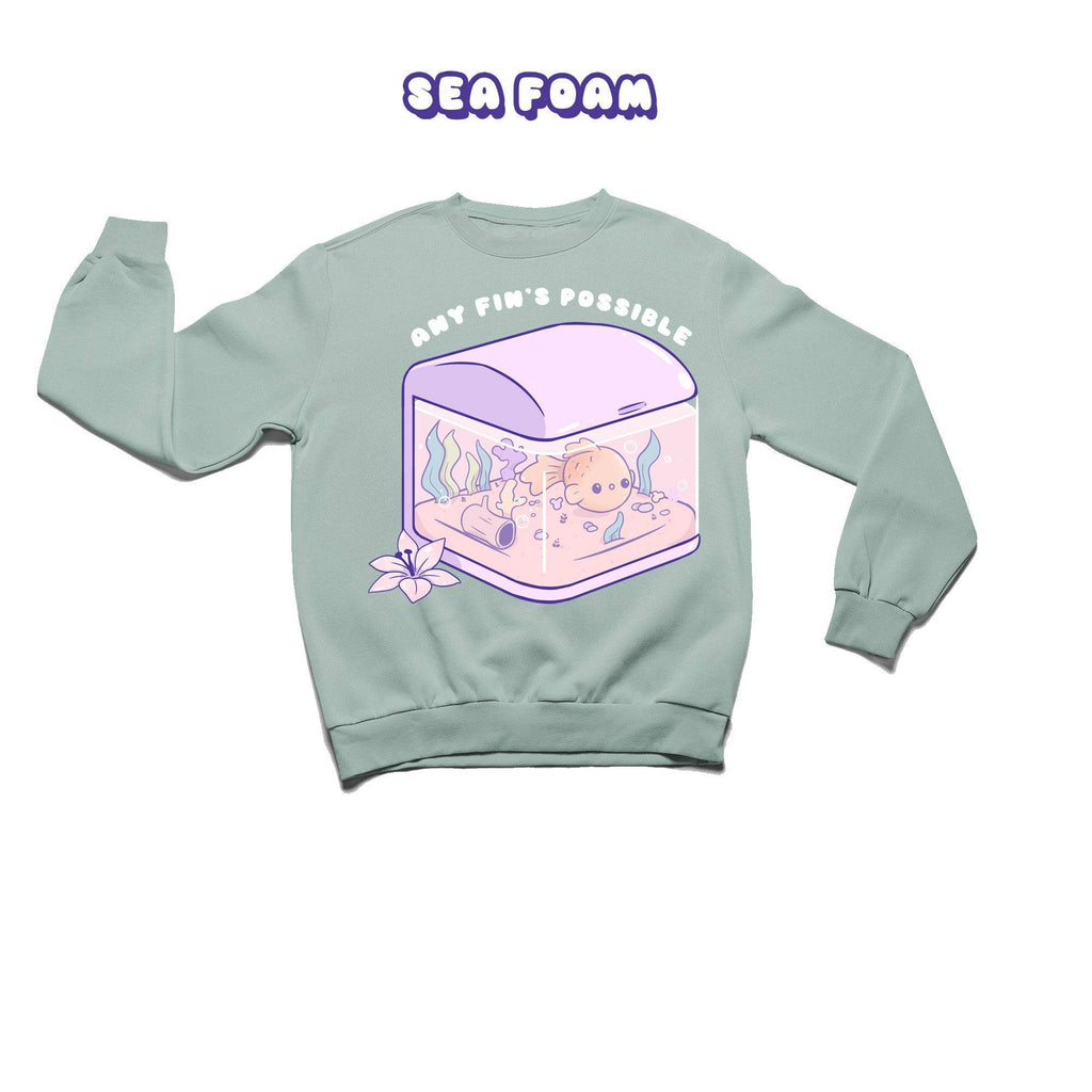 Fish Tank Crewneck Premium Sweater - Super Kawaii Labs