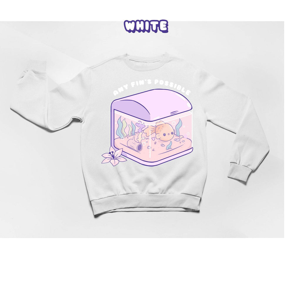 Fish Tank Crewneck Premium Sweater - Super Kawaii Labs