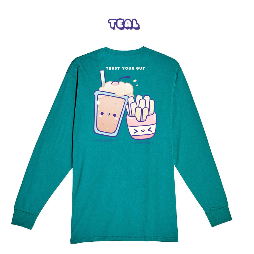 FriesAndShake Teal Longsleeve T-shirt