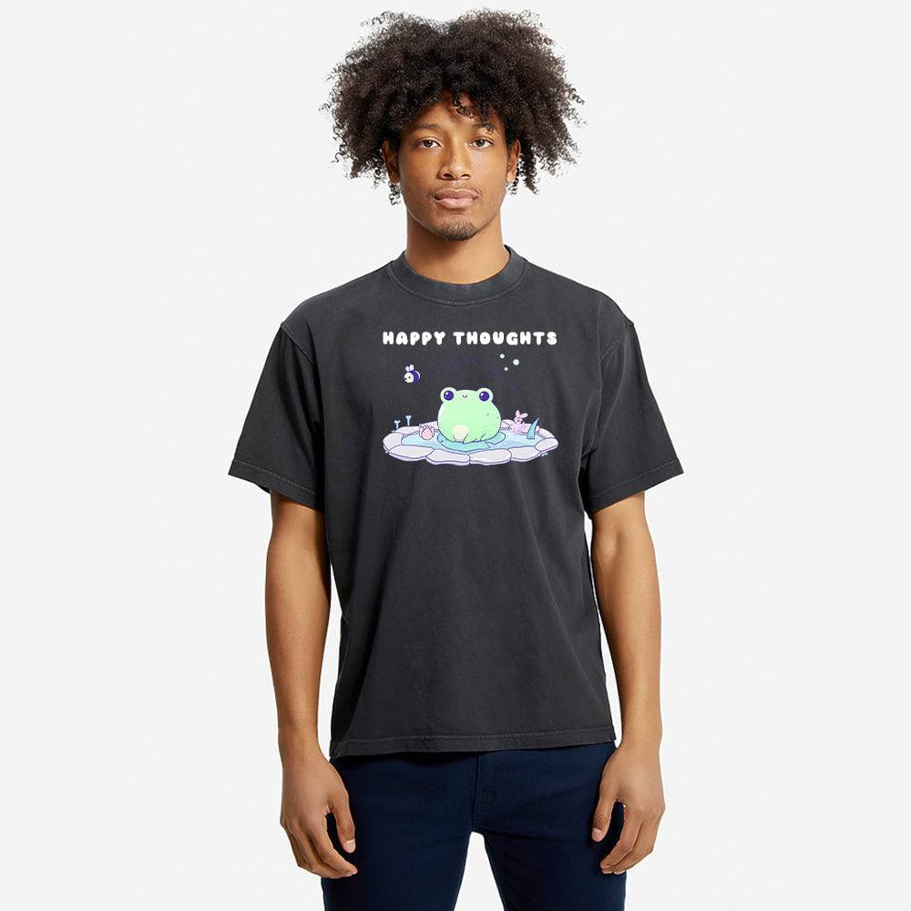 Black Frog Oversized Boxy Streetwear Tee