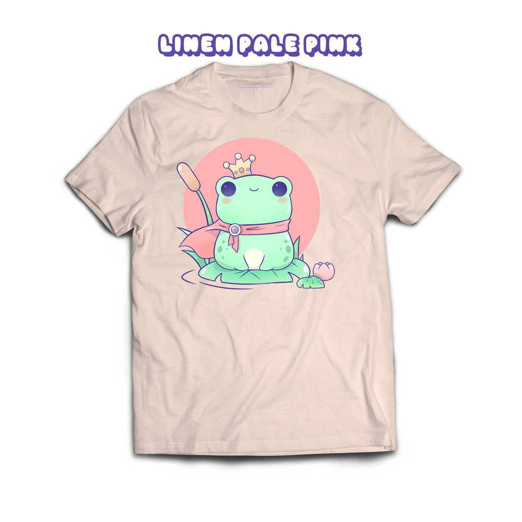 FrogCrown T-shirt, Linen Pale Pink 100% Ringspun Cotton T-shirt