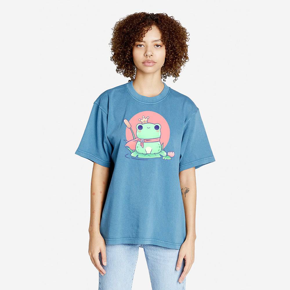 Pebble Ice FrogCrown Oversized Boxy Streetwear Tee