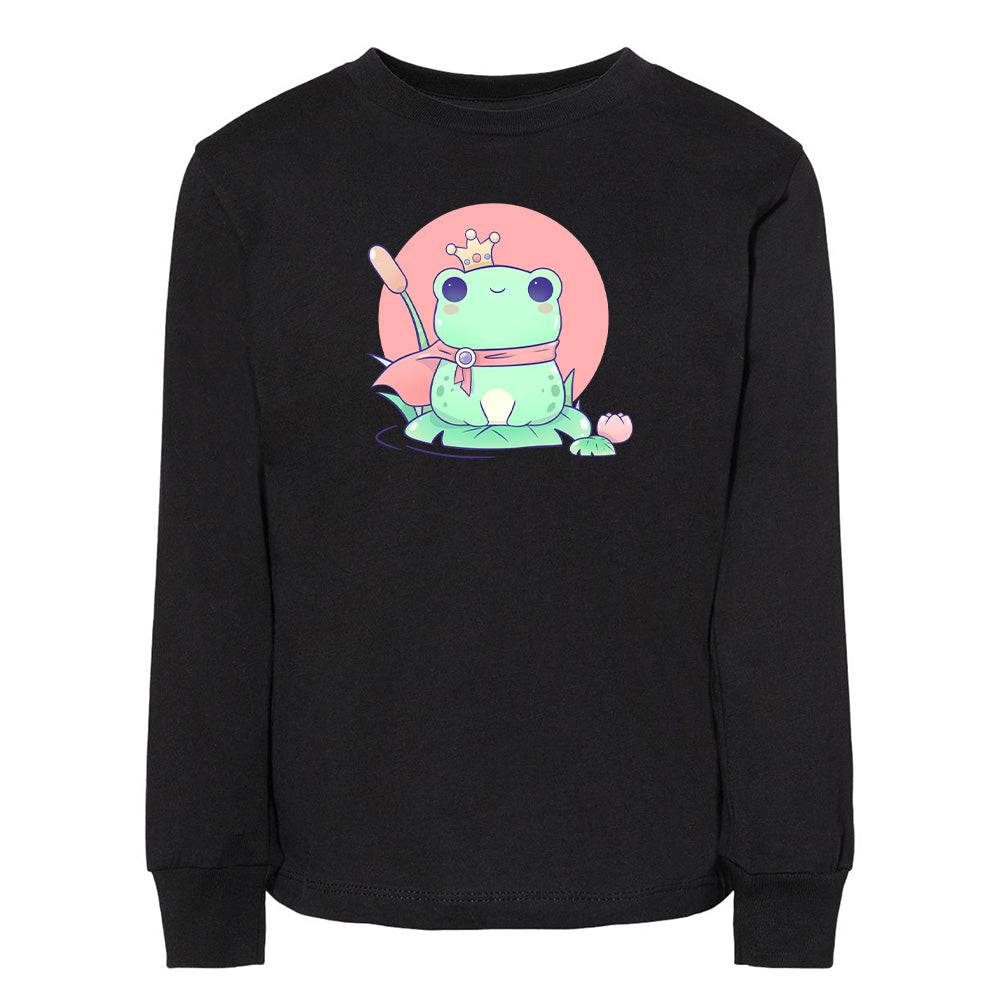 Black FrogCrown Toddler Longsleeve Sweatshirt