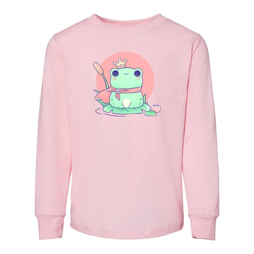 Pink FrogCrown Toddler Longsleeve Sweatshirt