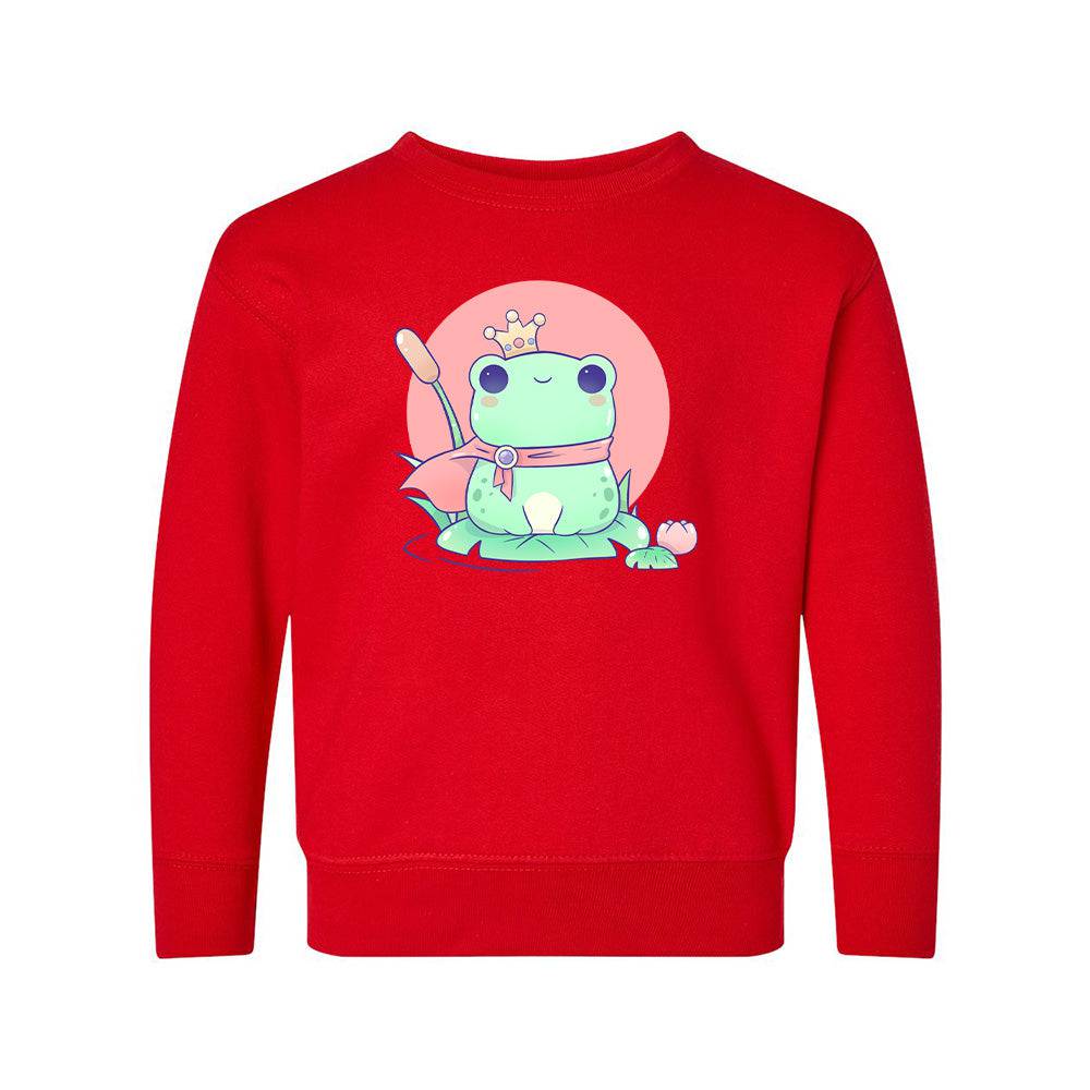 Red FrogCrown Toddler Crewneck Sweatshirt