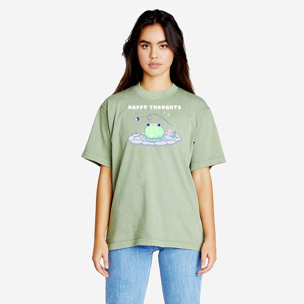 Oil Green Frog Oversized Boxy Streetwear Tee