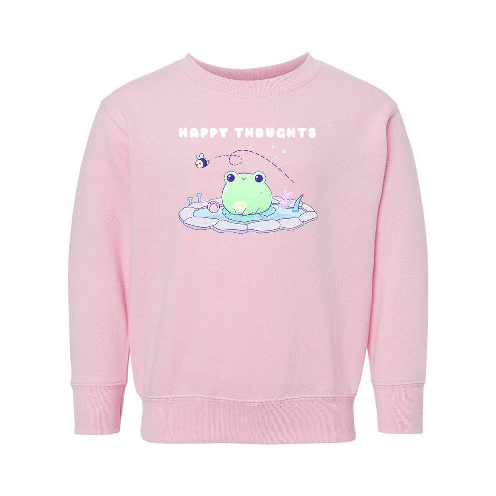 Pink Frog Toddler Crewneck Sweatshirt