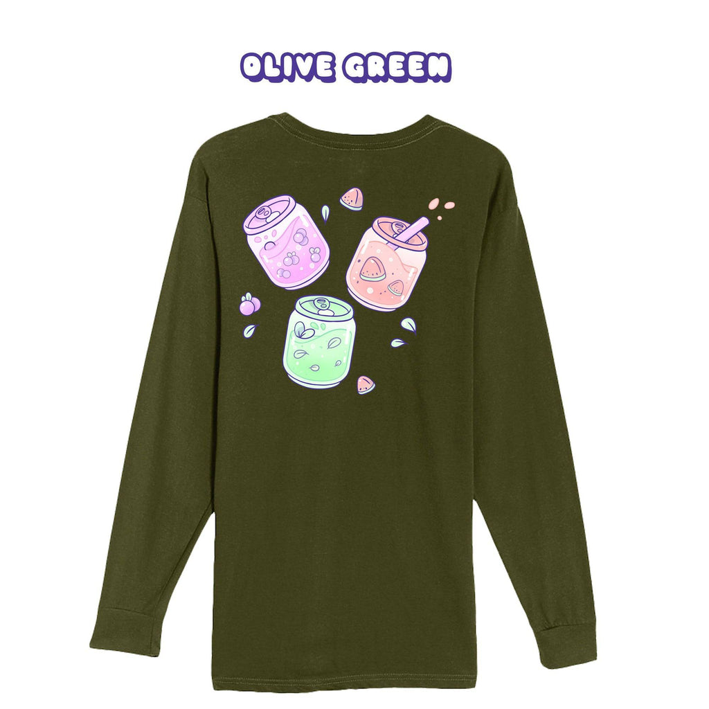 FruitCans Olive Green Longsleeve T-shirt