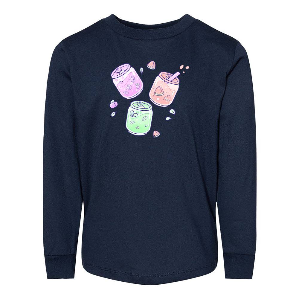 Navy FruitCans Toddler Longsleeve Sweatshirt