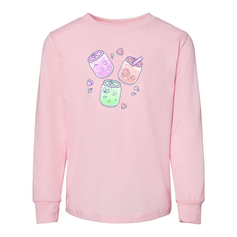 Pink FruitCans Toddler Longsleeve Sweatshirt