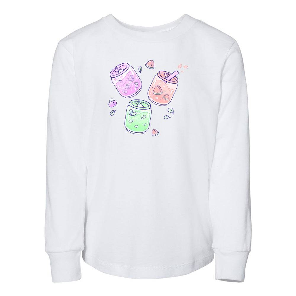 White FruitCans Toddler Longsleeve Sweatshirt