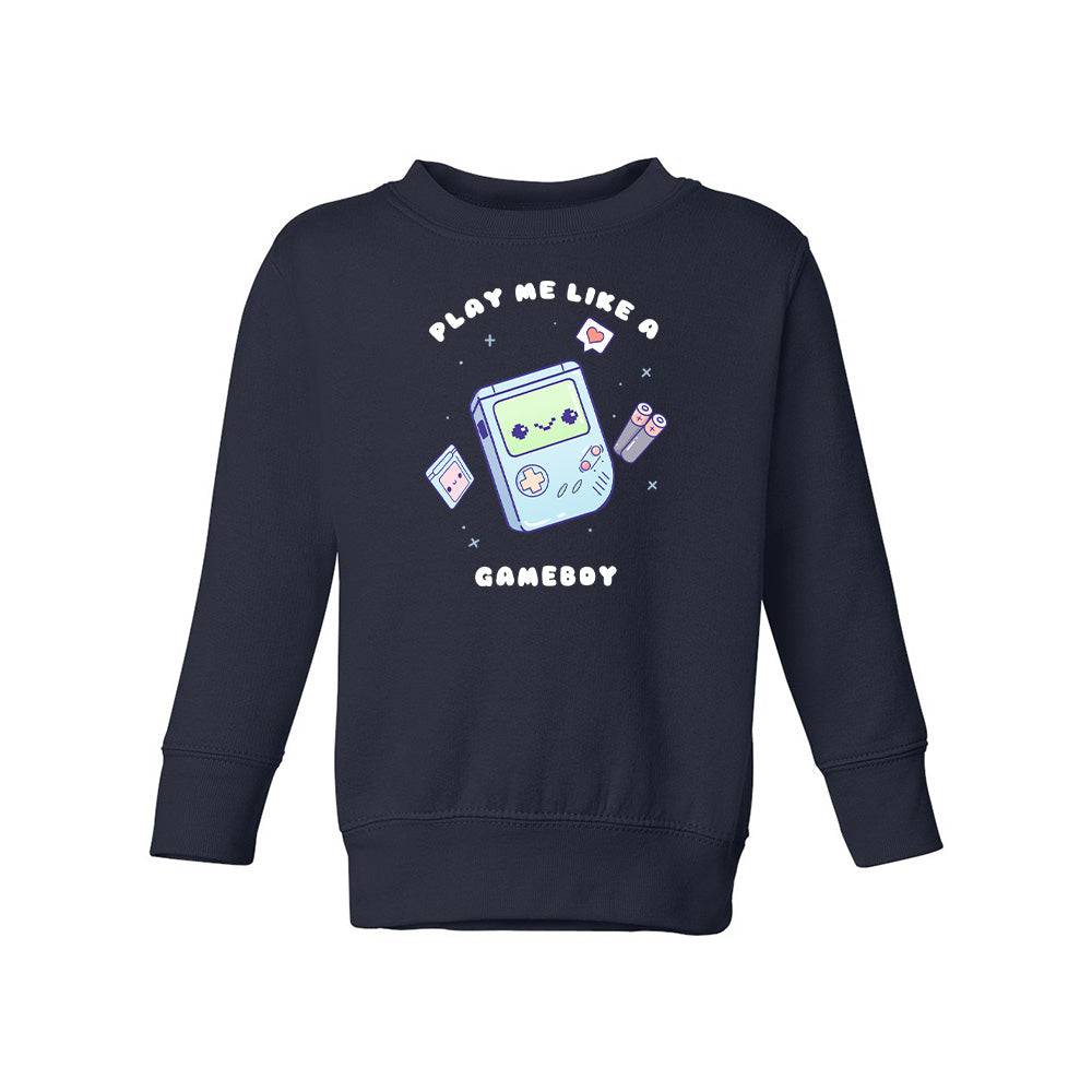 Navy Gameboy Toddler Crewneck Sweatshirt