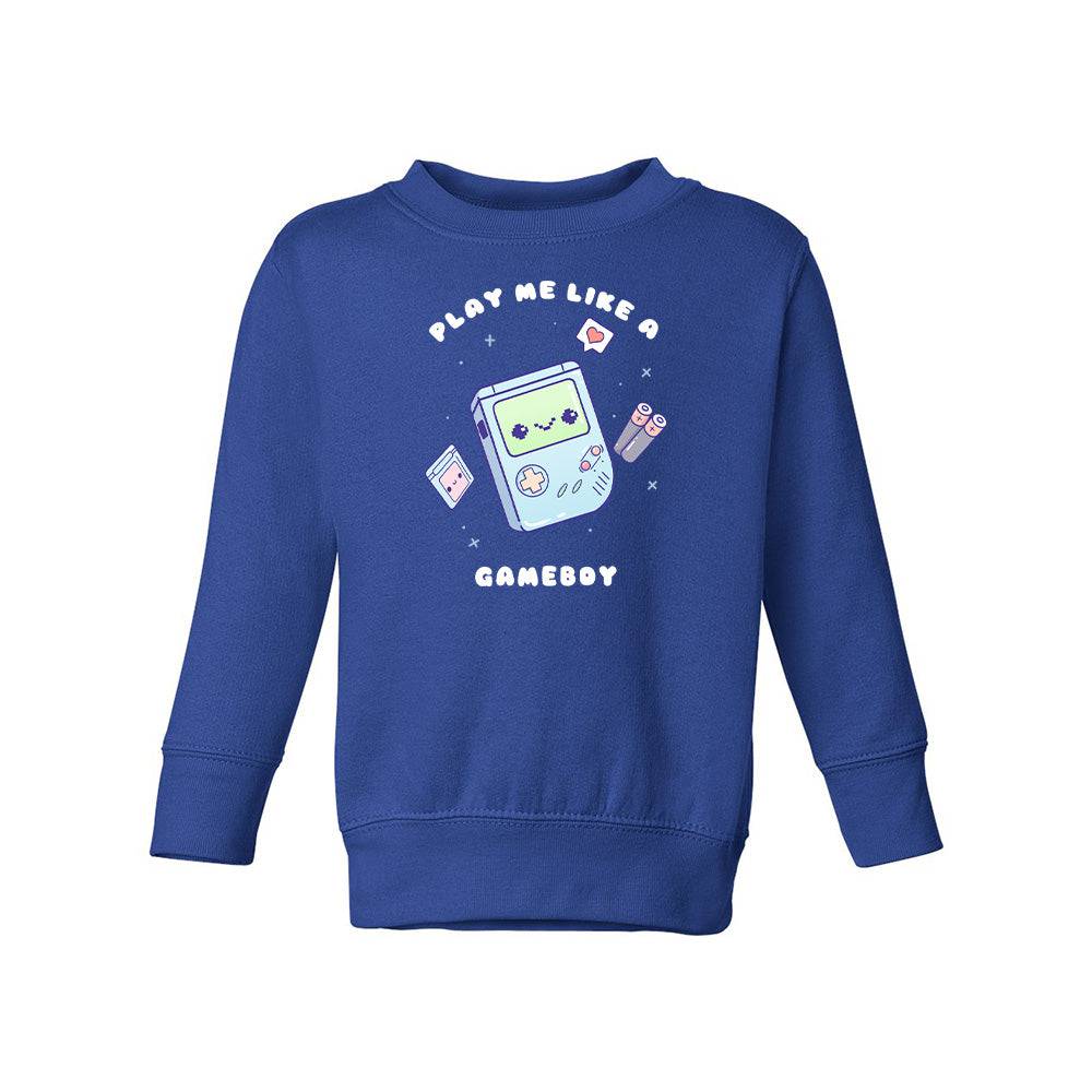 Royal Blue Gameboy Toddler Crewneck Sweatshirt