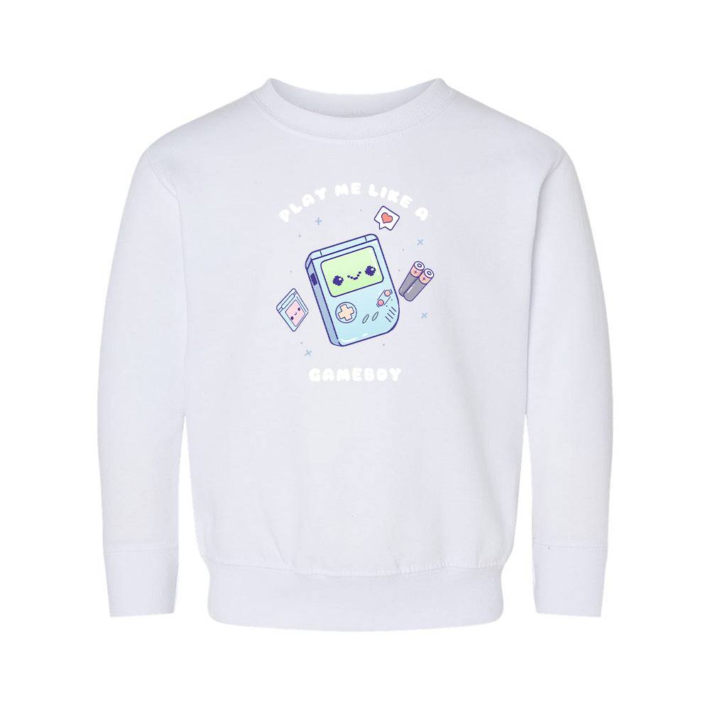 White Gameboy Toddler Crewneck Sweatshirt