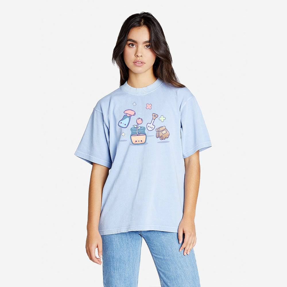 Grape Ice Gardening Oversized Boxy Streetwear Tee