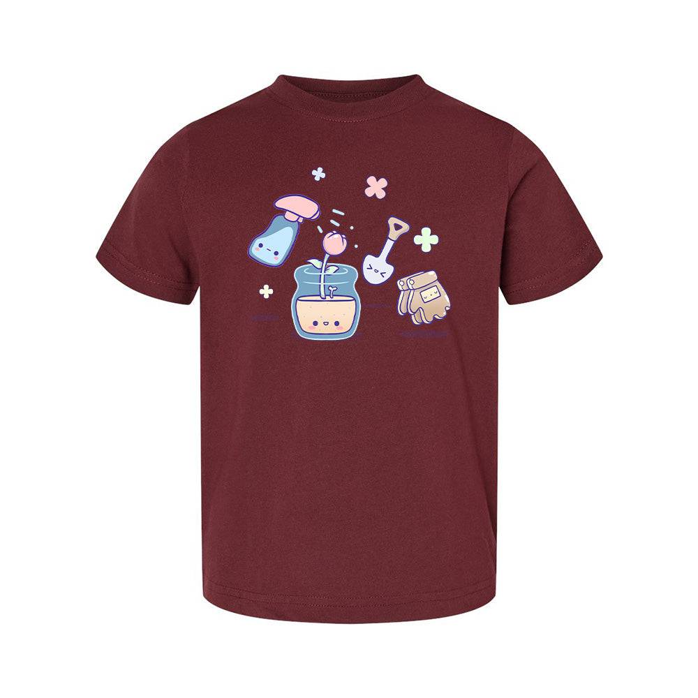 Gardening Maroon Toddler T-shirt