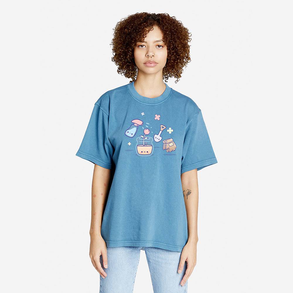 Pebble Ice Gardening Oversized Boxy Streetwear Tee